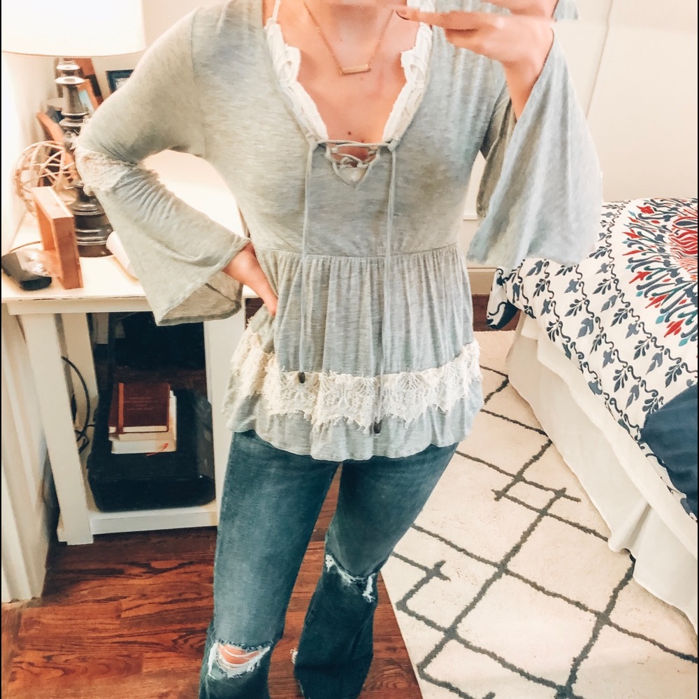 alter’d state lace embellished top